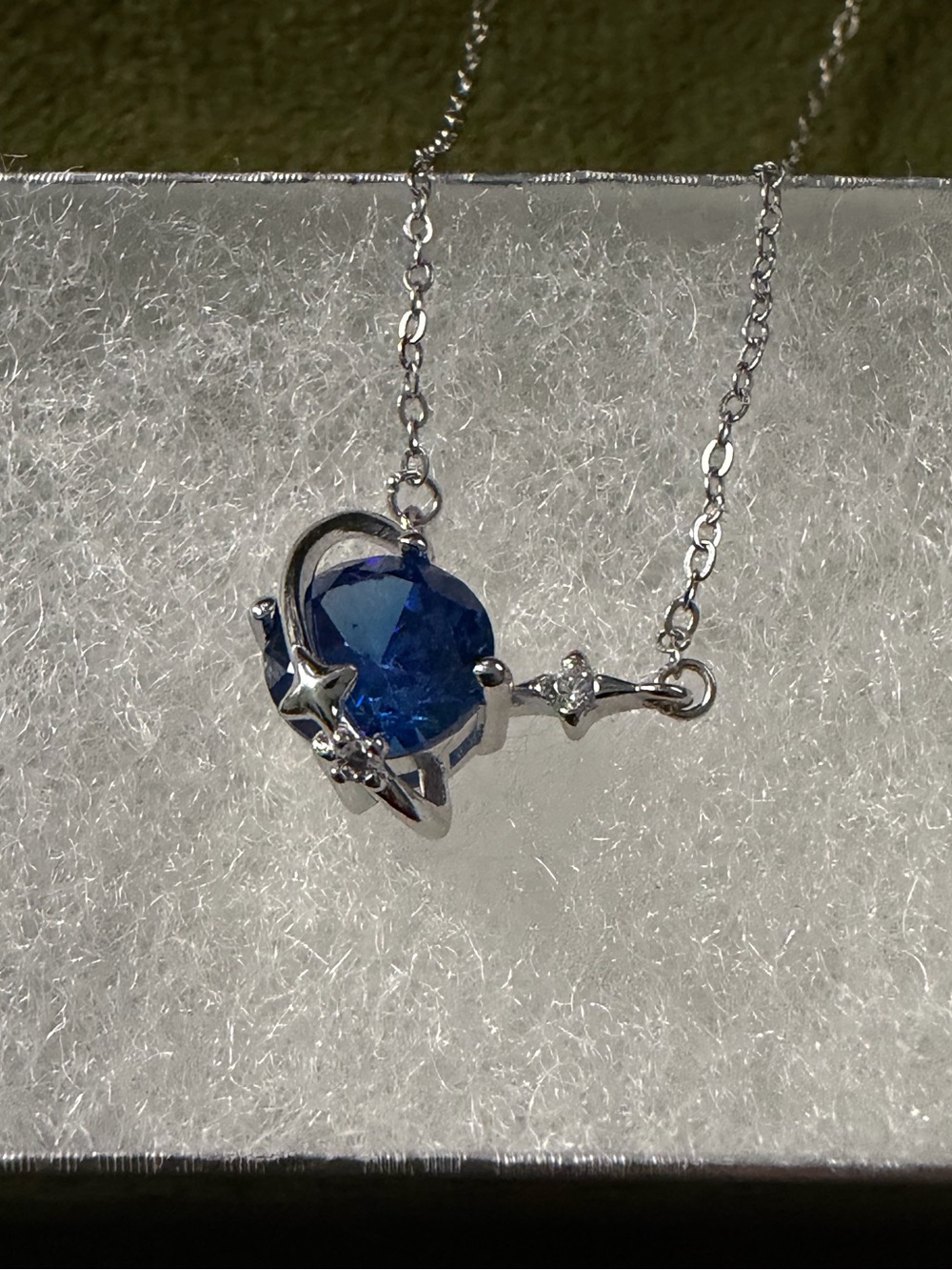 Topaz and Sterling silver celestial necklace